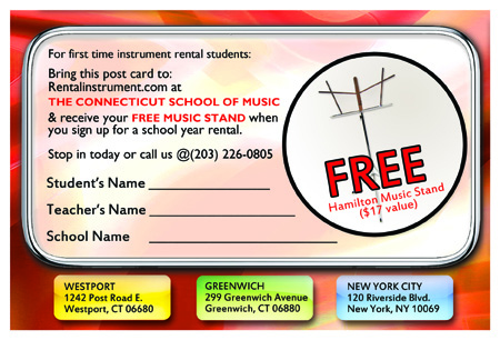 free music stand with rental