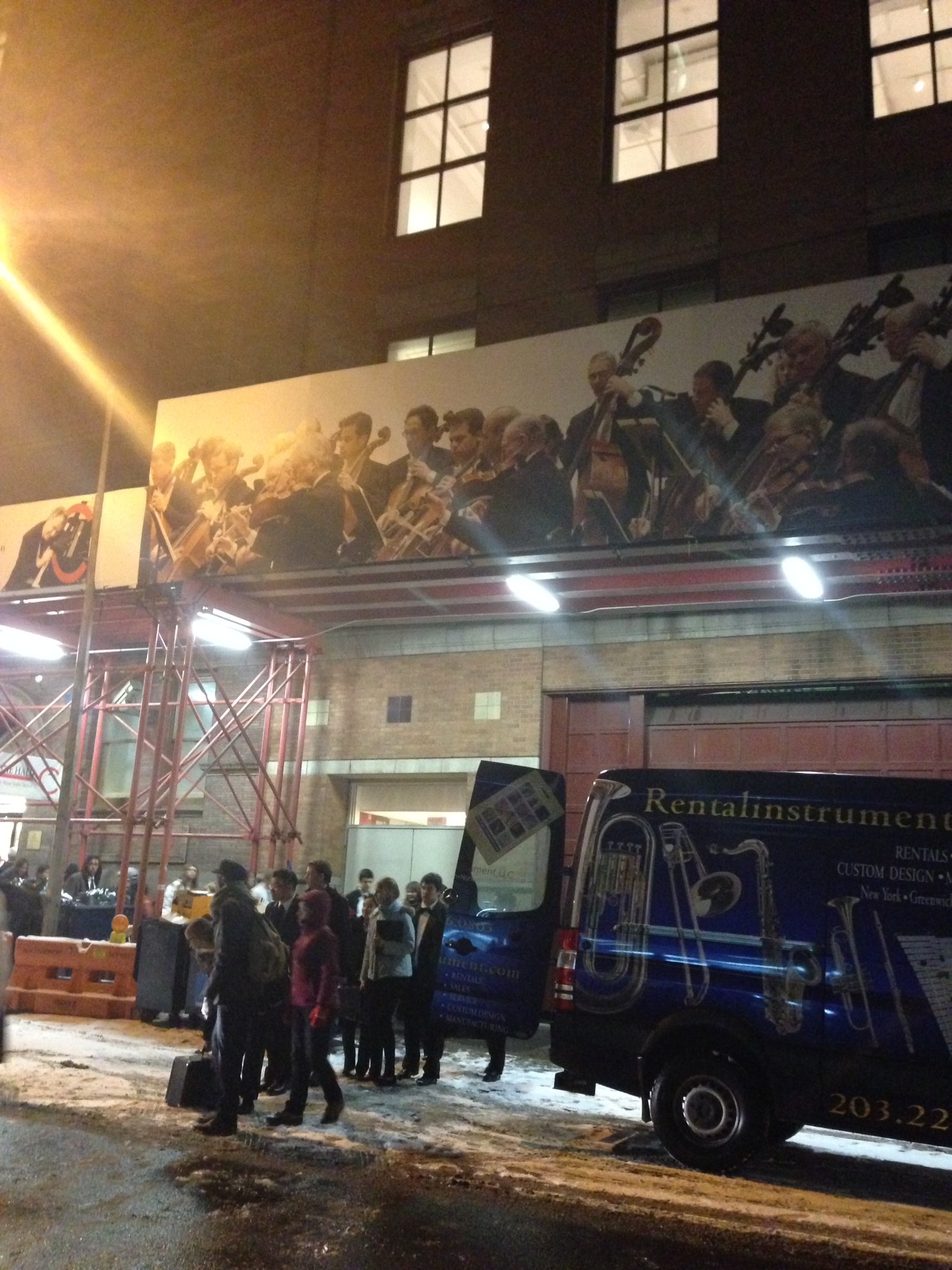 A delivery to the Carnegie Hall stage door