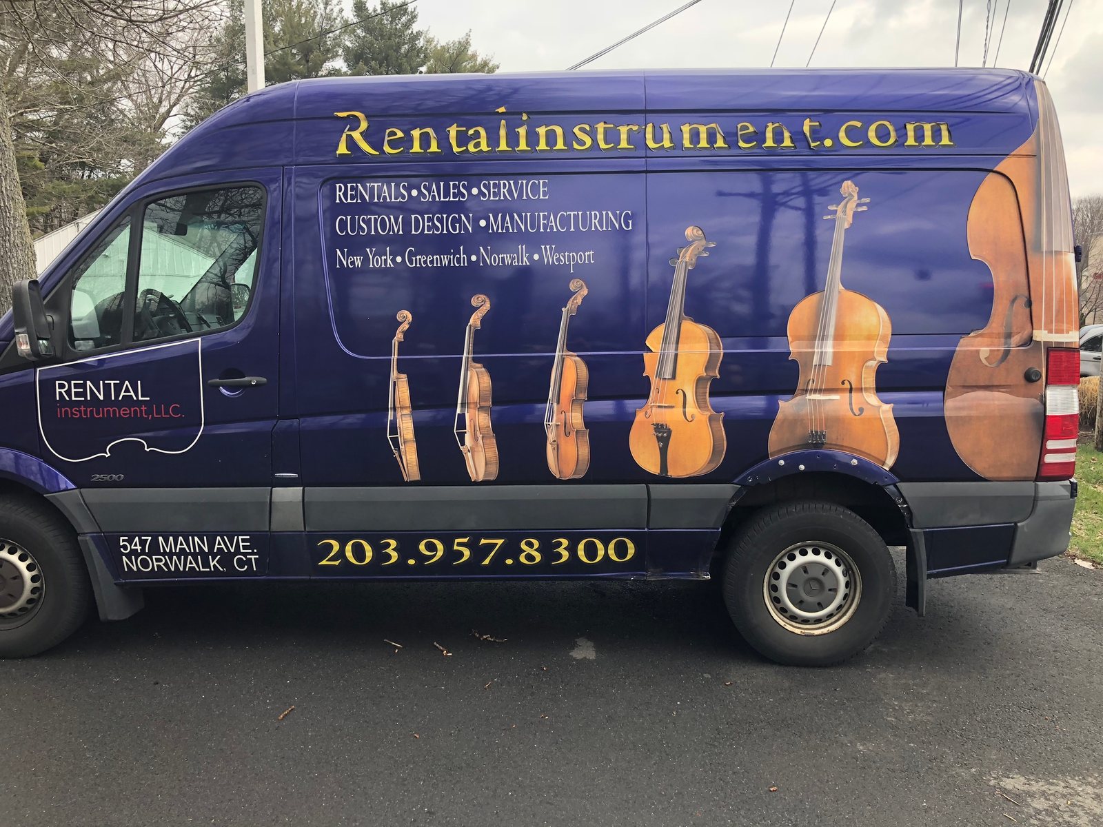 The Rental Instrument delivery van