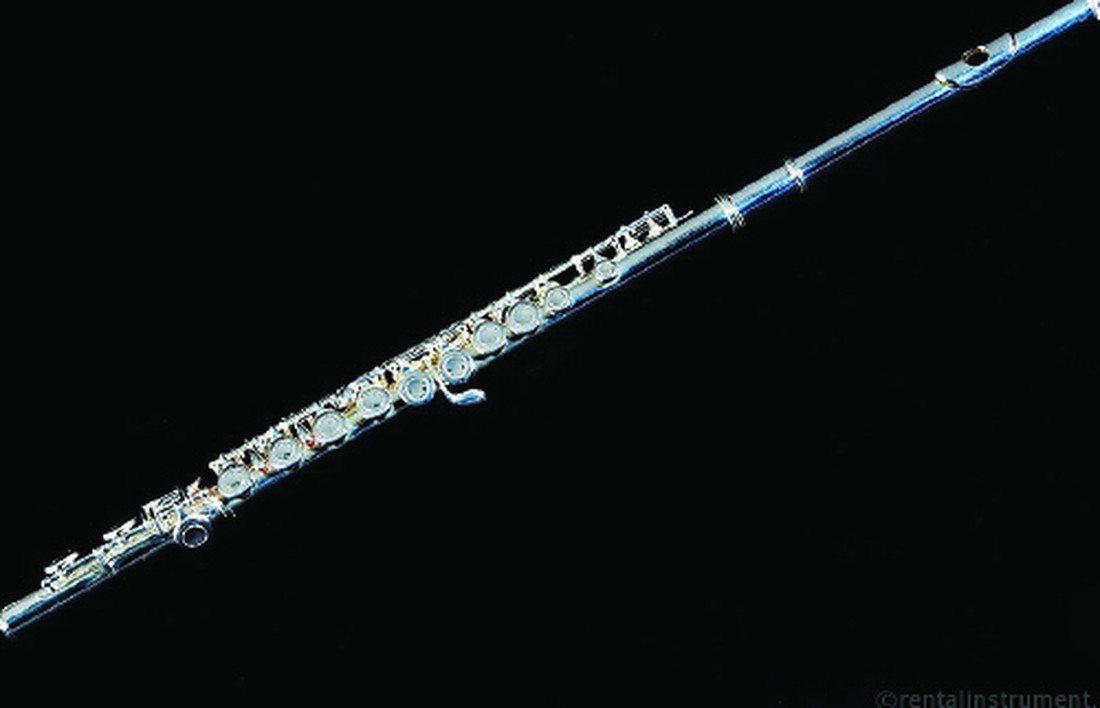 Silver-plated closed-hole student flute available to rent for school band